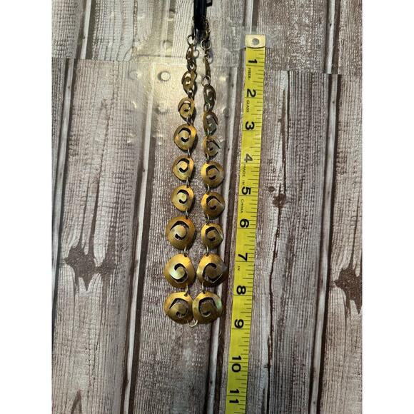 Vintage Abstract Goldtone Modernist Choker/Necklace - Picture 6 of 8